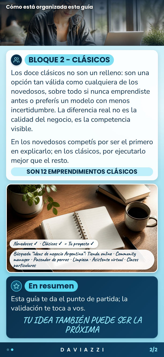 Página de muestra de la guía