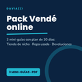 Pack Vendé online: 3 mini-guías con plan de 30 días