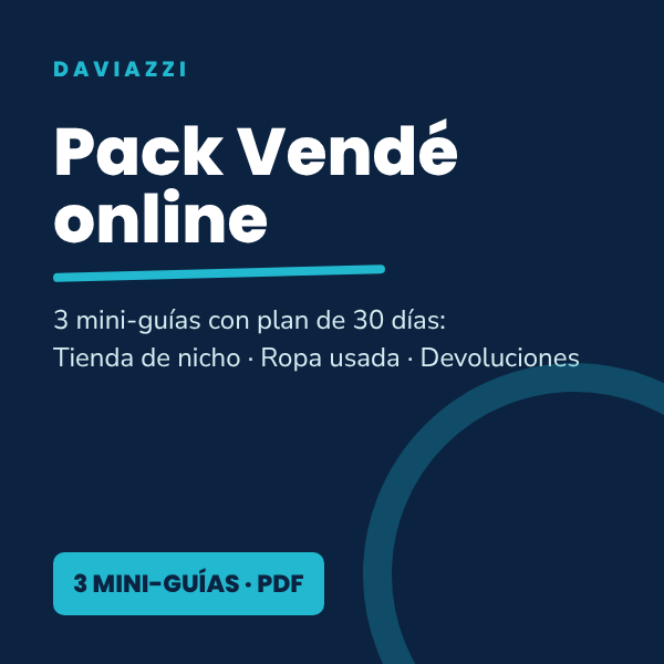 Pack Vendé online: 3 mini-guías con plan de 30 días
