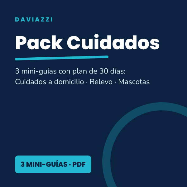 Pack Cuidados: 3 mini-guías con plan de 30 días
