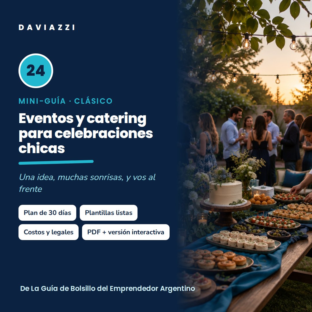 Mini-guía 24: Eventos y catering para celebraciones chicas