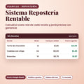 Sistema Repostería Rentable: planilla de costos y precios